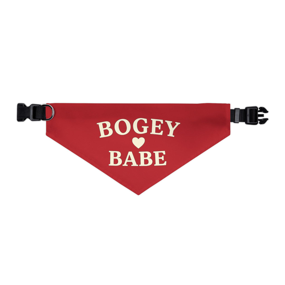 Bogey Babe Golf Dog Bandana Collar — Final Round Red